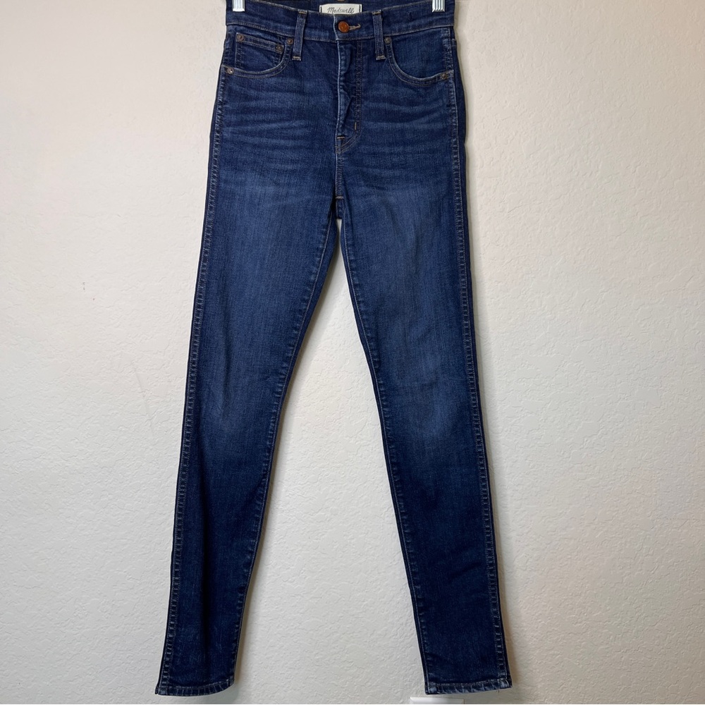 Madewell High-Rise Skinny Jeans 10” Rise Size 24 Dark Wash‎ Blue Denim Women’s